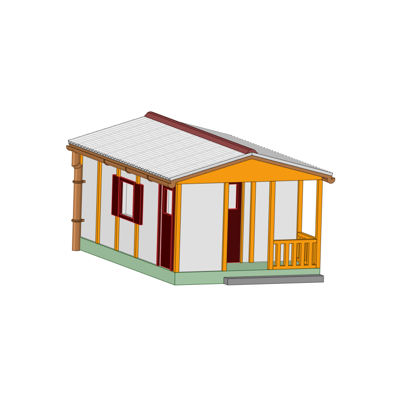 DDR Gartenlaube Typ GL64 - Standardwand - N