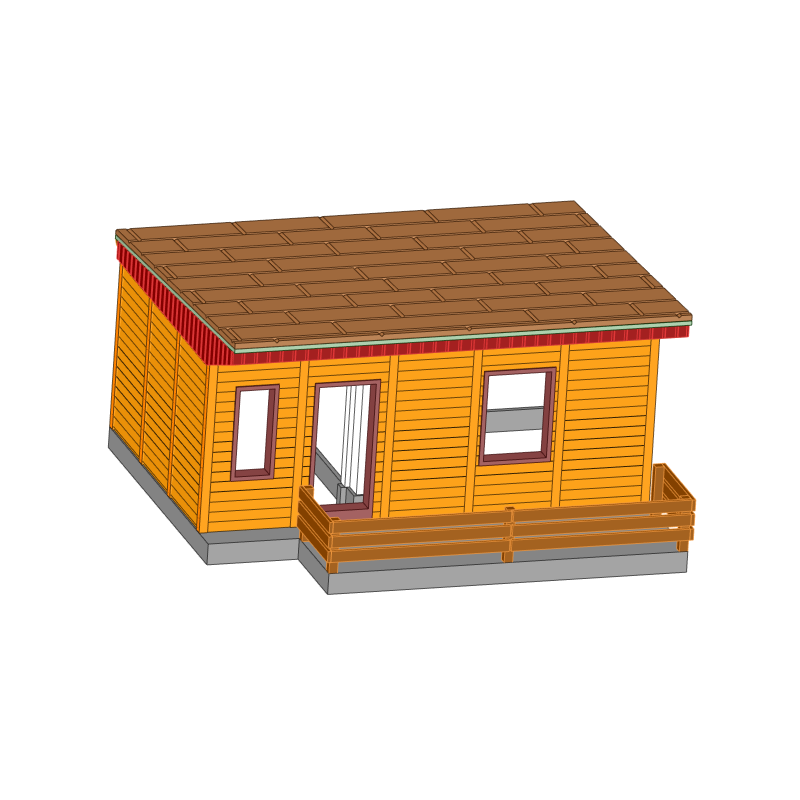 DDR Bungalow Typ B22 H - Holz Verkleidung - N