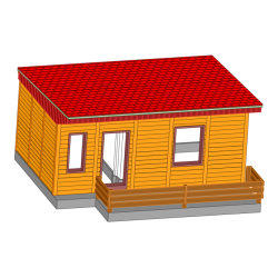 DDR Bungalow Typ B22 H - Holz Verkleidung - N