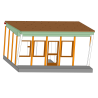 DDR Bungalow Typ B22 W - Standardwand - N
