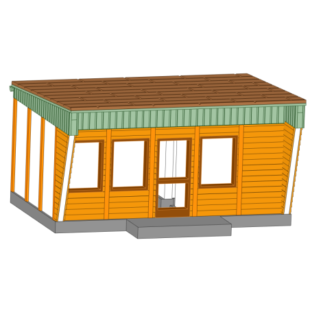 DDR Bungalow Typ B22 Z - Holz Verkleidung - N