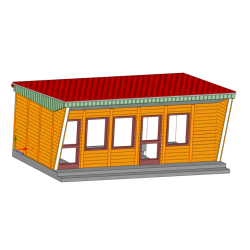 DDR Bungalow Typ B26 P - Holz-Wandverkleidung - N