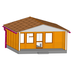DDR Bungalow Typ B28 R - Holz Verkleidung - N