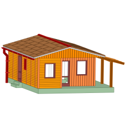 DDR Bungalow Typ B40 - Holz Verkleidung - N
