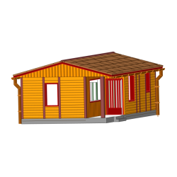 DDR Bungalow Typ B55 - Holz Verkleidung - N
