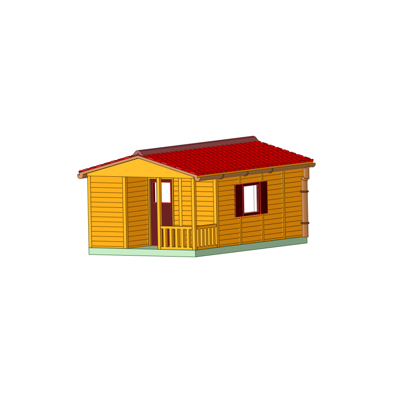 Gartenlaube Typ GL19 - Holz Verkleidung - TT