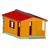 DDR Gartenlaube Typ GL64 - Holz-Wandverkleidung - TT