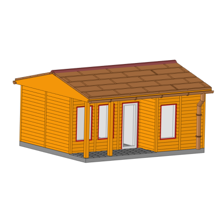 DDR Gartenlaube Typ WL24 - Holz - Wandverkleidung - TT