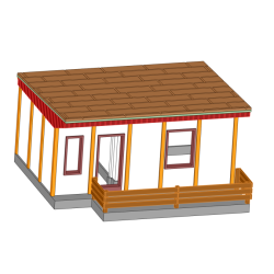 DDR Bungalow Typ B22 H - Standardwand - TT