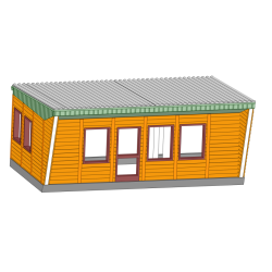 DDR Bungalow Typ B26 C1 - Holz-Wandverkleidung - TT