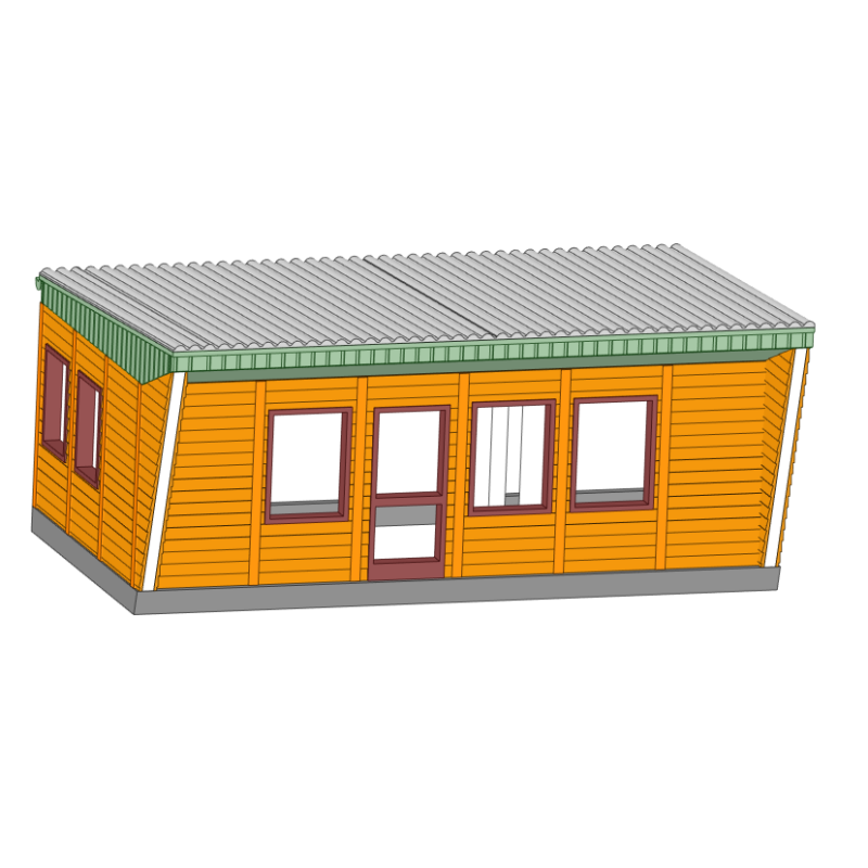 DDR Bungalow Typ B26 C1 - Holz-Wandverkleidung - TT DDR Bungalow Typ B26 C1 - Holz-Wandverkleidung - TT
