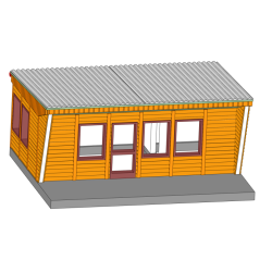 DDR Bungalow Typ B26 K - Holz-Wandverkleidung - TT