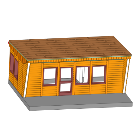 DDR Bungalow Typ B26 K - Holz-Wandverkleidung - TT