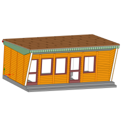 DDR Bungalow Typ B26 P - Holz-Wandverkleidung - TT
