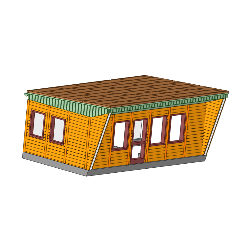 DDR Bungalow Typ B26 Weißwasser - Holz-Wandverkleidung - TT DDR Bungalow Typ B26 Weißwasser - Holz-Wandverkleidung - TT