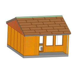 DDR Bungalow Typ B28 P - Holz-Wandverkleidung - TT