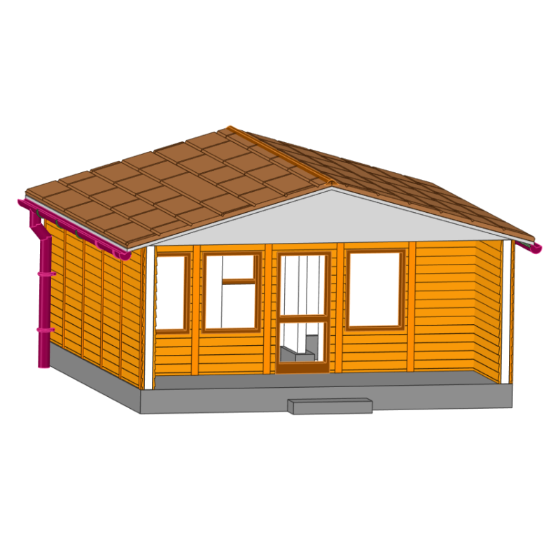 DDR Bungalow Typ B28 R - Holz Verkleidung - TT DDR Bungalow Typ B28 R - Holz Verkleidung - TT
