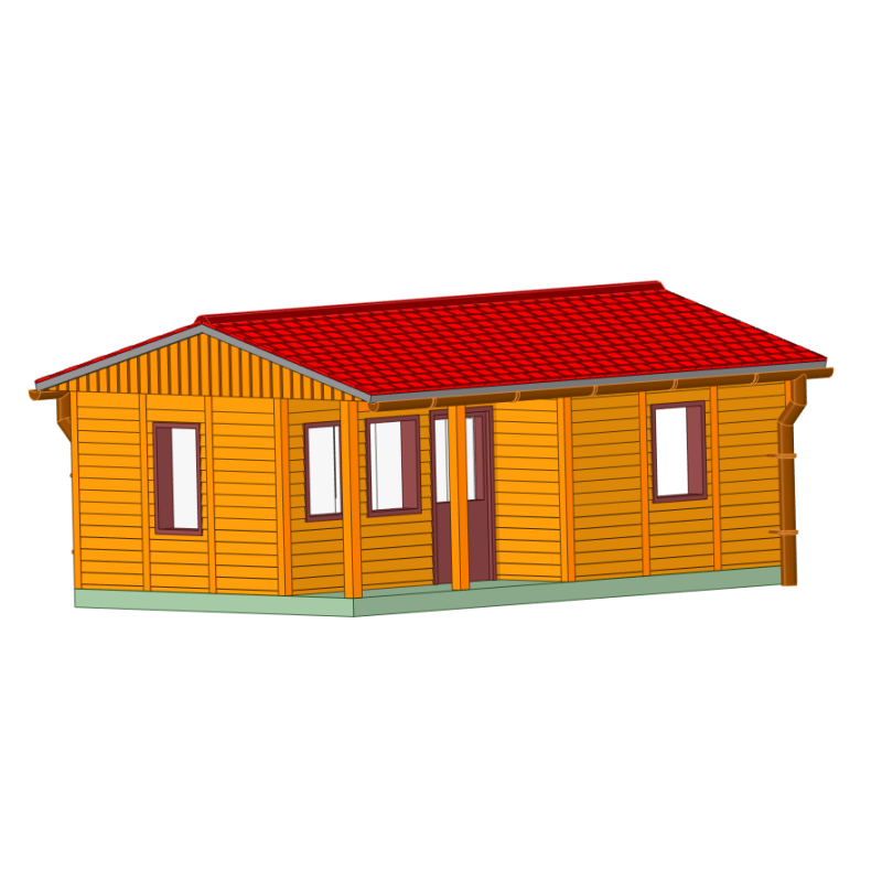 DDR Bungalow Typ B34 - Holz Verkleidung - TT DDR Bungalow Typ B34 - Holz Verkleidung - TT
