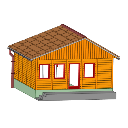 DDR Bungalow Typ B36 - Holz Verkleidung - TT