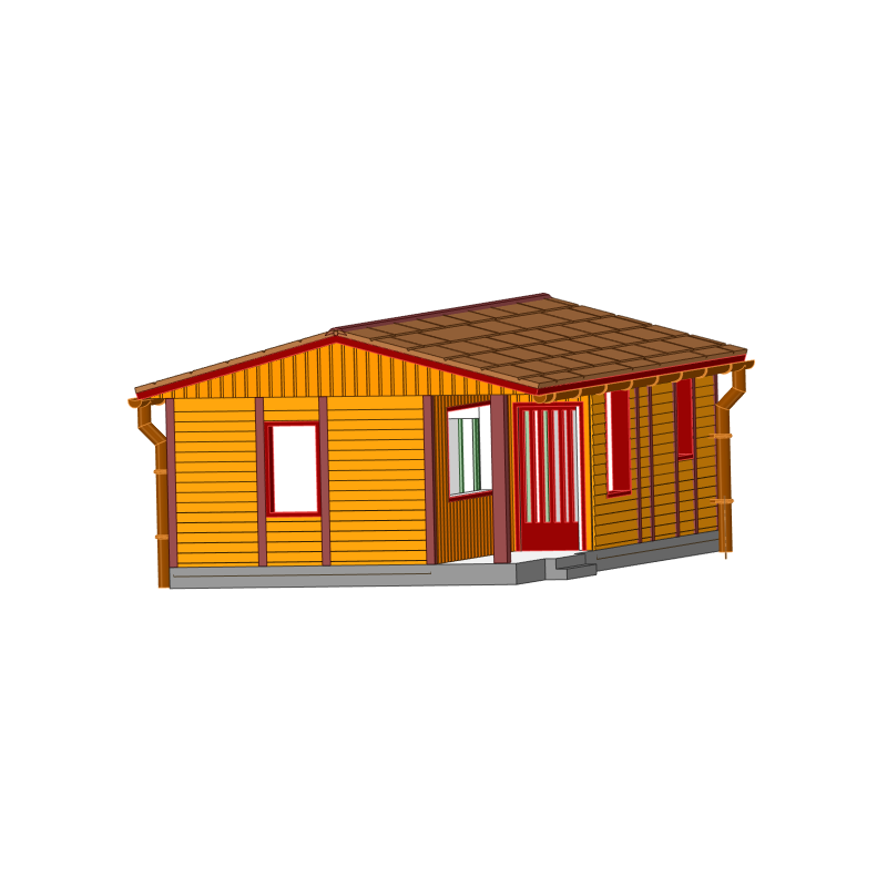 DDR Bungalow Typ B55 - Holz Verkleidung - TT DDR Bungalow Typ B55 - Holz Verkleidung - TT