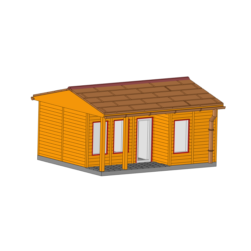 DDR Gartenlaube Typ WL24 - Holz - Wandverkleidung - H0 DDR Gartenlaube Typ WL24 - Holz - Wandverkleidung - H0