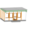 DDR Bungalow Typ B22 Z - Standardwand - H0
