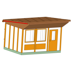 DDR Gartenlaube Typ GL12 - Standartwand - N