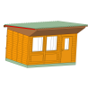 DDR Gartenlaube Typ GL12 - Holz-Wandverkleidung - N